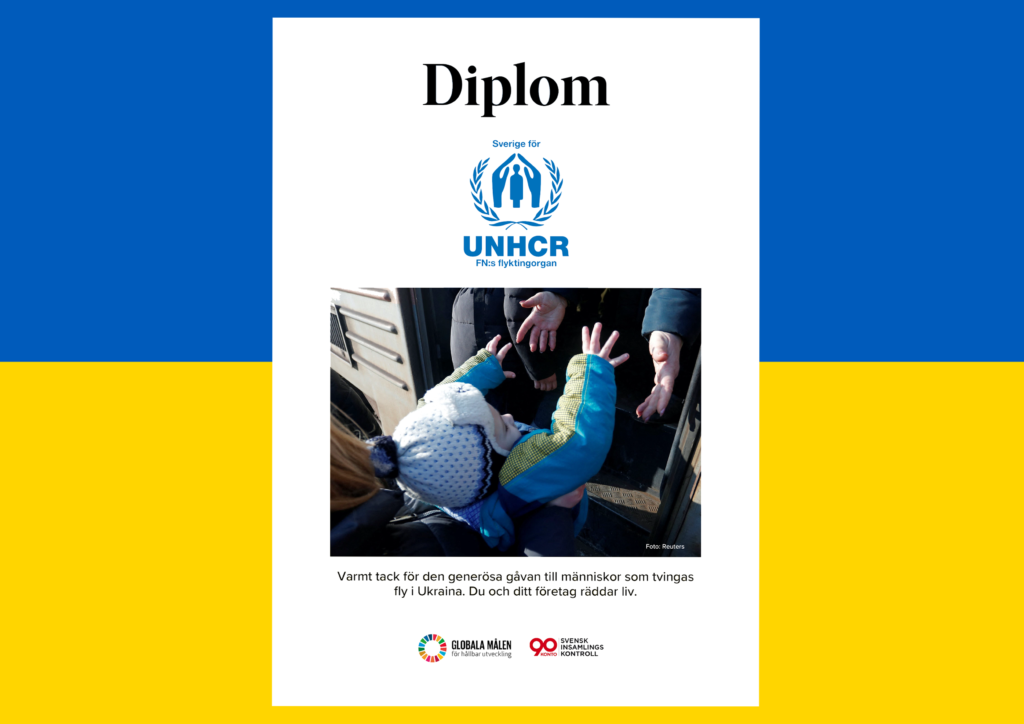 Vi bidrar till UNHCR:s arbete i Ukraina